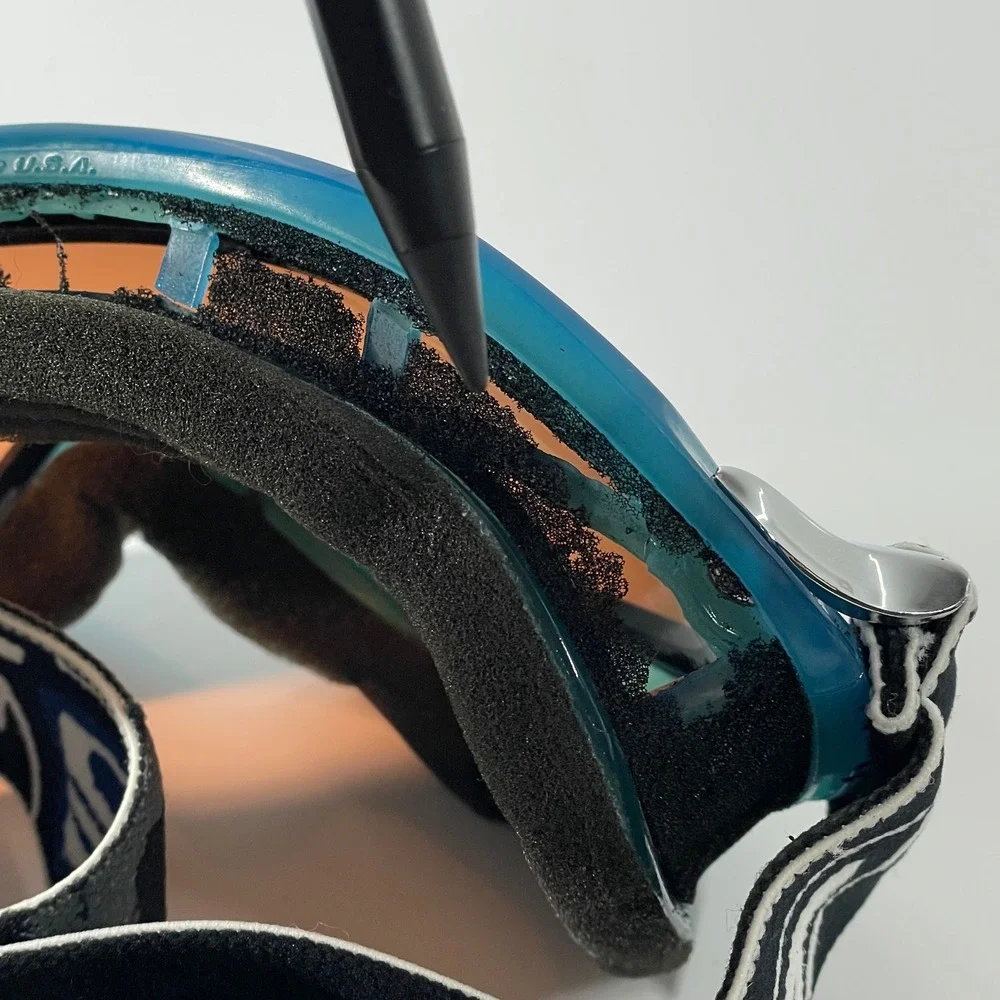 Scott Vintage Ski Goggles Blue Teal Orange Lens *fair condition